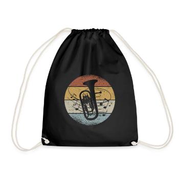 Orchestra Horn Musicians Euphonium Wind Music - Drawstring Bag - black - Front