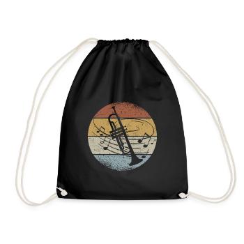 Trumpet Musicians Trumpeter Orchestra Wind Music - Drawstring Bag - black - Front