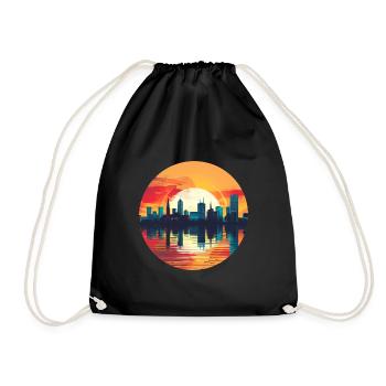 Hagen Skyline - Drawstring Bag - black - Front
