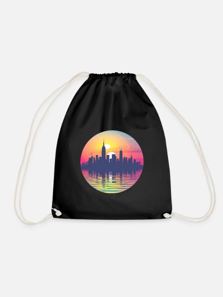 Herne Skyline - Turnbeutel - Schwarz