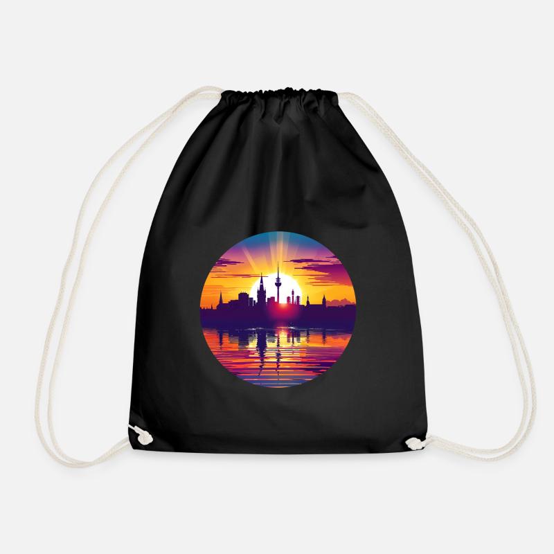 Kassel Skyline - Turnbeutel - Schwarz