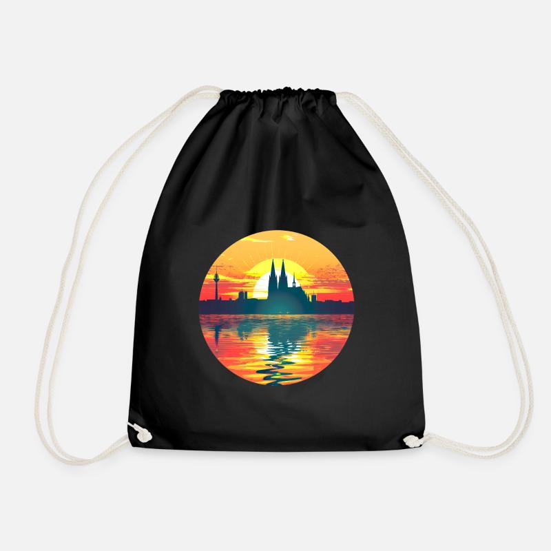 Köln Skyline - Turnbeutel - Schwarz