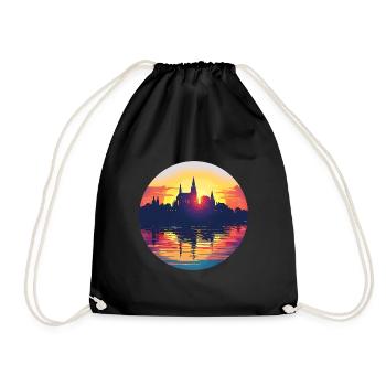 Koblenz Skyline - Drawstring Bag - black - Front
