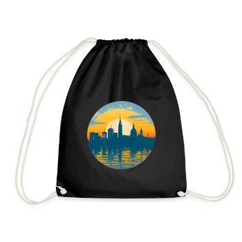 Potsdam Skyline - Drawstring Bag - black - Front