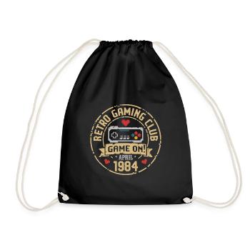 Avril 1984 Anniversaire avril 1984 Rétro - Sac de sport léger - noir - Devant