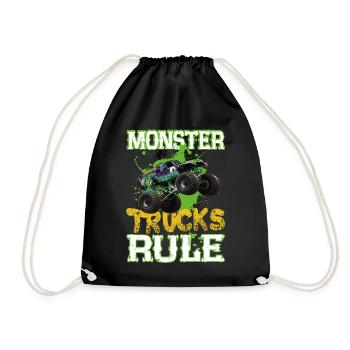 Monster trucks rule - Drawstring Bag - black - Front