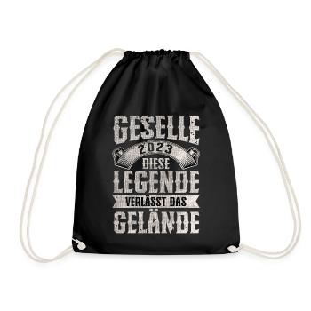 Geselle 2023 Gesellenprüfung - Turnbeutel - Schwarz - Vorne
