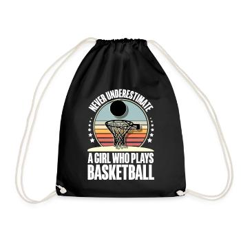 Basketball Basketballerin Frauen - Turnbeutel - Schwarz - Vorne