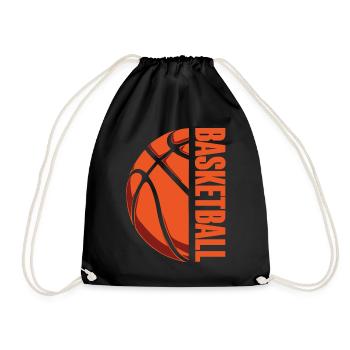 Basketball Basketballer - Turnbeutel - Schwarz - Vorne