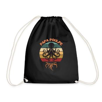 PAPA POULPE - Sac de sport léger - noir - Devant