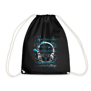 Casque musical - Sac de sport léger - noir - Devant
