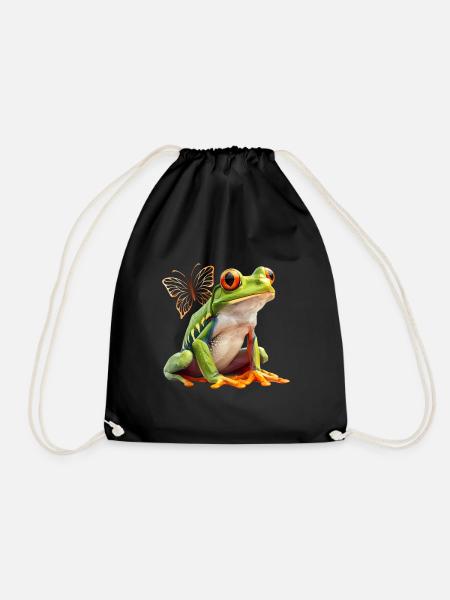 Frosch - Turnbeutel - Schwarz