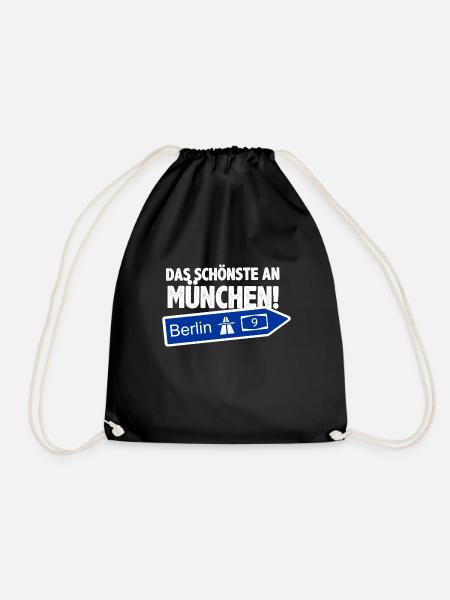BERLIN, DAS SCHÖNSTE AN MÜNCHEN - Turnbeutel - Schwarz
