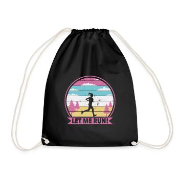 Jogger let me run - Drawstring Bag - black - Front