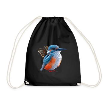 Eisvogel - Turnbeutel - Schwarz - Vorne