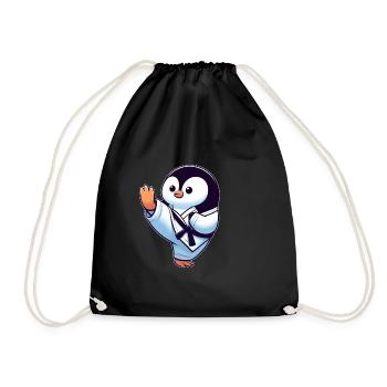 Drôle de pingouin Karaté Arts martiaux Arts martiaux - Sac de sport léger - noir - Devant