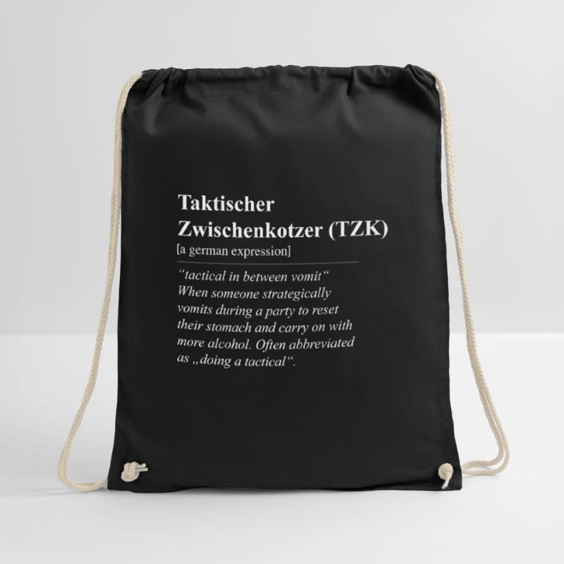 Tactical Interjection Funny Phrase Drawstring Bag