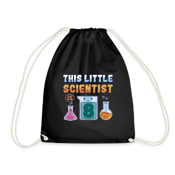 8th Birthday of Little Researcher Children 8 years old - Drawstring Bag - black - Front