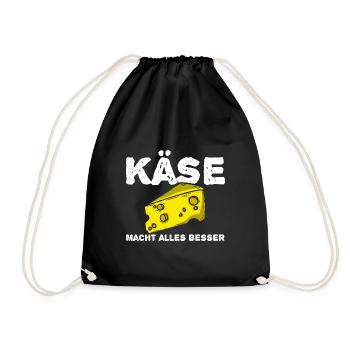 Käse - Turnbeutel - Schwarz - Vorne