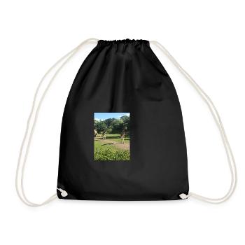 girafe, nature - Sac de sport léger - noir - Devant