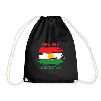Kurdistan - Turnbeutel - Schwarz - Vorne