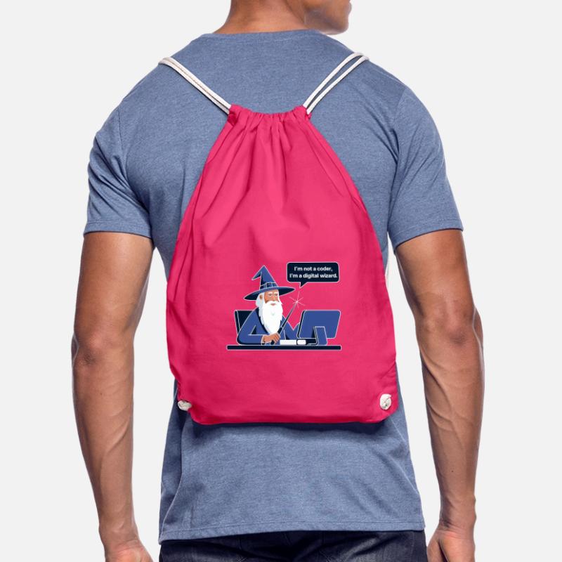 I'm Not a Coder I'm a Digital Wizard Programmer Drawstring Bag