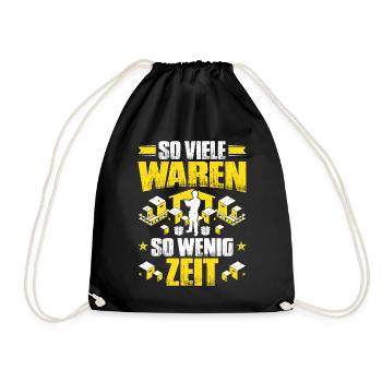 Specialist for warehouse logistics Specialist warehouse clerk - Drawstring Bag - black - Front