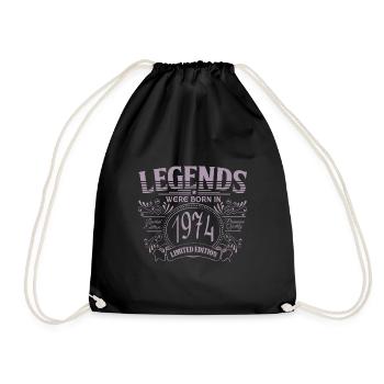 Des légendes sont nées en 1974 - Sac de sport léger - noir - Devant