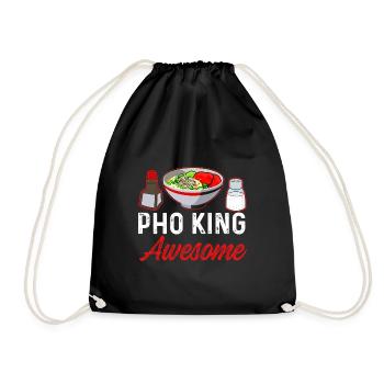 Pho King - Drawstring Bag - black - Front