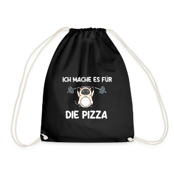 Ich Mache Es Für die Pizza - Turnbeutel - Schwarz - Vorne