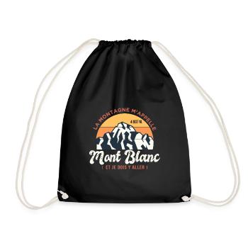 Mont Blanc Montagne m appelle Alpinisme Randonnée - Sac de sport léger - noir - Devant