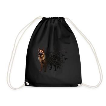 Berger allemand - Sac de sport léger - noir - Devant