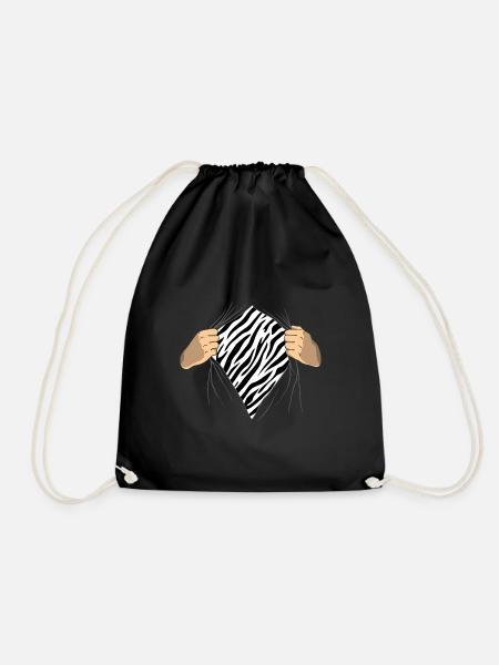 Zebra - Turnbeutel - Schwarz