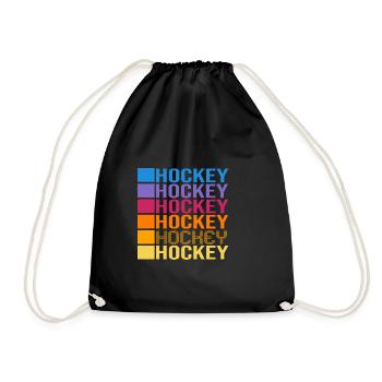 Field Hockey Hockey "Hockey-color" Hockey Club - Drawstring Bag - black - Front