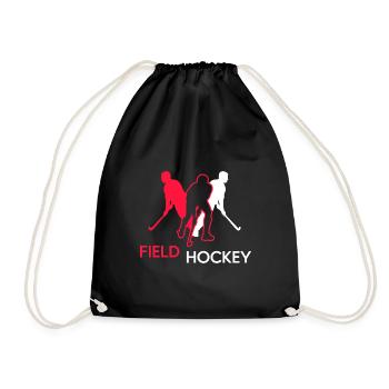 Hockey Field Hockey Artificial Turf Hockey Hockey Players - Drawstring Bag - black - Front