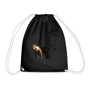 Hyena - Drawstring Bag - black - Front