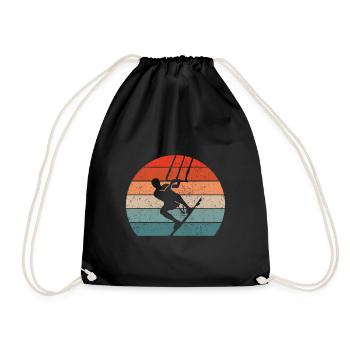 Kitesurfing - Turnbeutel - Schwarz - Vorne