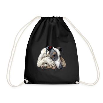 Whippet - Turnbeutel - Schwarz - Vorne