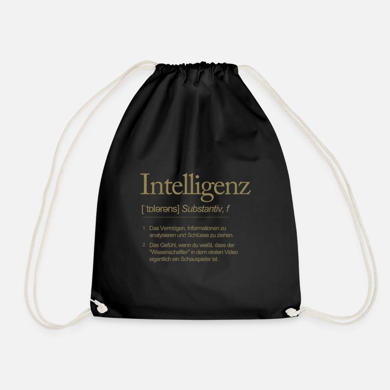 Wortdefinition Intelligenz Schauspieler und kein - Turnbeutel - Schwarz