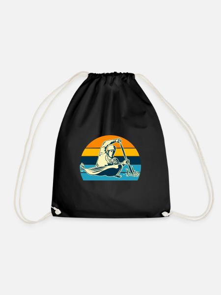 Kanu Geschenk Sport Kayak - Turnbeutel - Schwarz