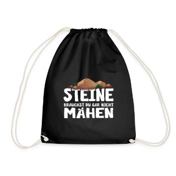 Garten Steingarten Pflanzen Gärtner Gartenarbeit - Turnbeutel - Schwarz - Vorne