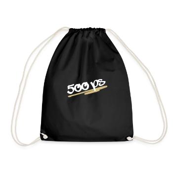500 ps german rap gift - Drawstring Bag - black - Front