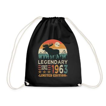 1963 legendäres Jubiläum 60 Jahre - Turnbeutel - Schwarz - Vorne