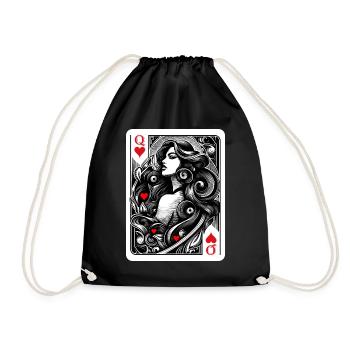 Dame de Cœur à vous l'honneur - Sac de sport léger - noir - Devant