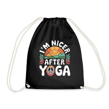 I'm Nicer After Yoga 14 - Turnbeutel - Schwarz - Vorne