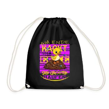 Caca de canard ! - Sac de sport léger - noir - Devant