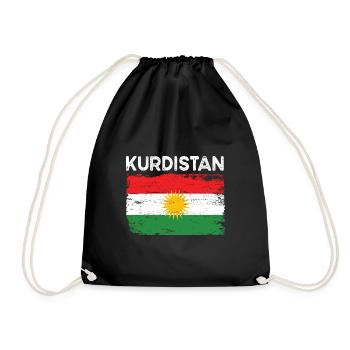 Kurdistan Kurdisch Kurdistan Shirt Lustig Kurdista - Turnbeutel - Schwarz - Vorne