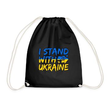 Ukraine - Drawstring Bag - black - Front