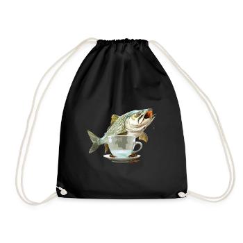 Tarpon Kaffee - Turnbeutel - Schwarz - Vorne