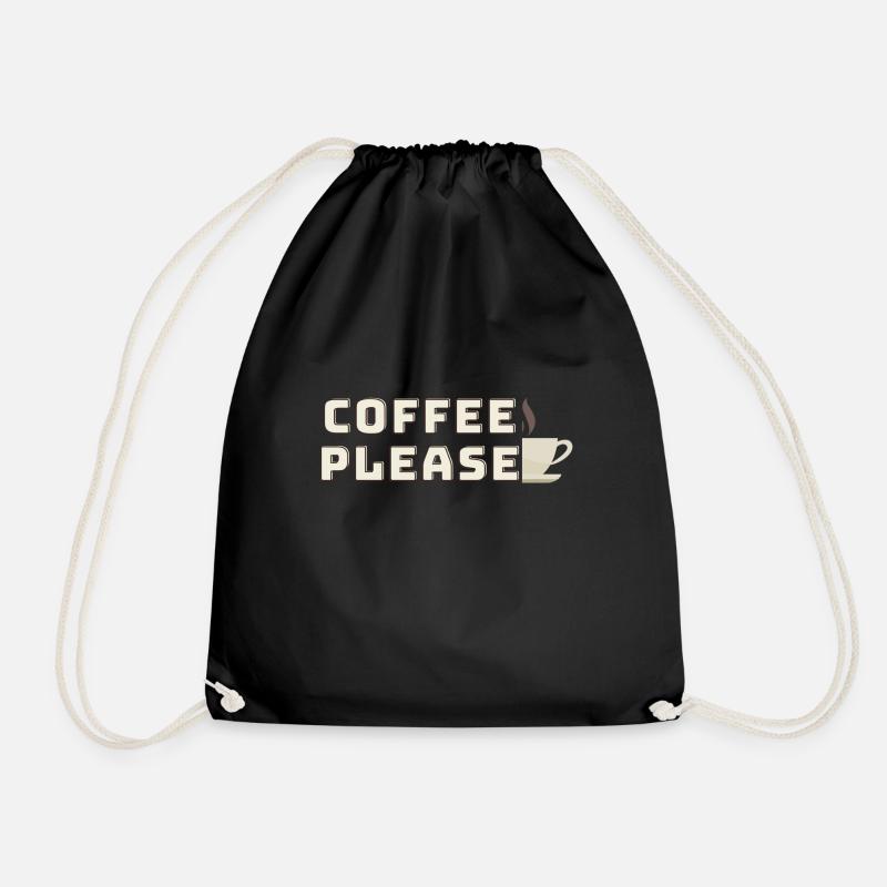 COFFEE PLEASE - Turnbeutel - Schwarz